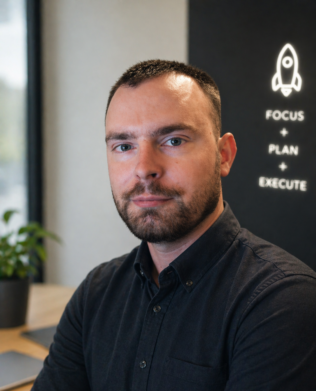 Kevin, fundador de Kevinwa Studio, en su espacio de trabajo